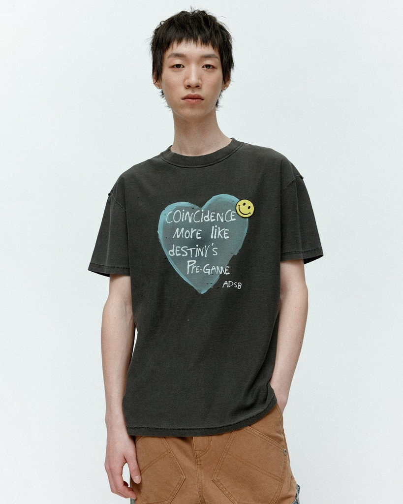 Black regular T-shirt men 